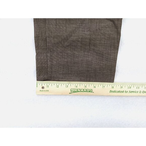 AB Studio Women's Cropped Dress Pants Size 10 Brown Flat Front NEW - Picture 12 of 15